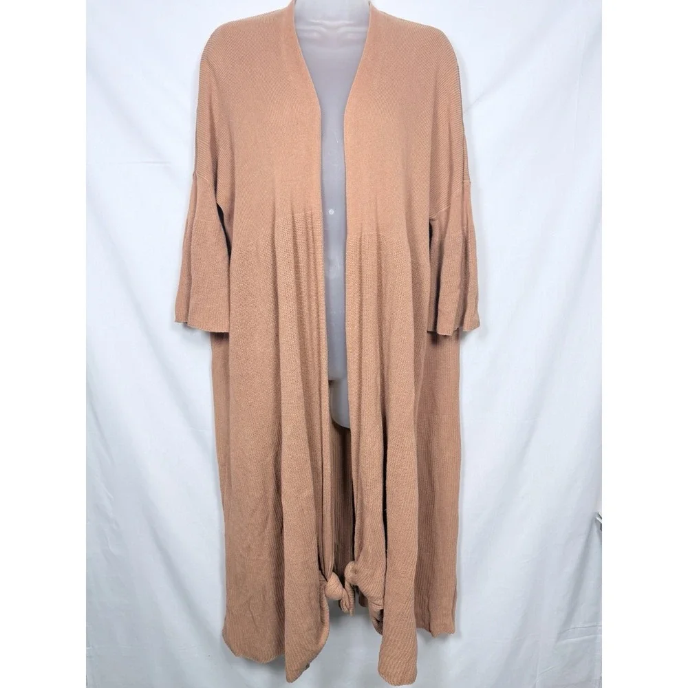 Free People Making Waves Cardigan XS Oversized Boho Duster Linen Blend‎